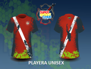 Imagen de la playera unisex conemorativa de la carrera Super Héroes SIMUB 2025
